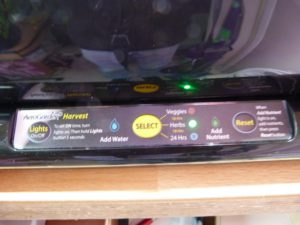 harvest control panel