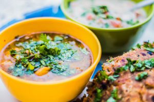 cilantro as a garnish